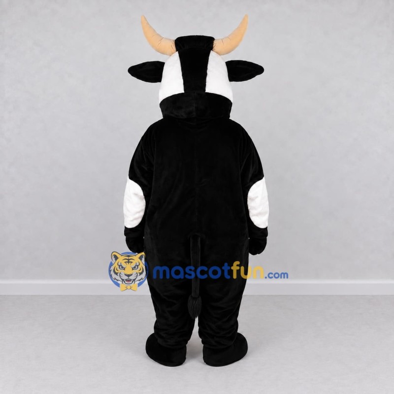 Custom Black and White Bull Mascot Costume Adult Full Body Suit for Farm Events Custom Black and White Bull Mascot Costume Adult Full Body Suit for Farm Events