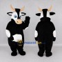 Custom Black and White Bull Mascot Costume Adult Full Body Suit for Farm Events