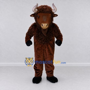 Custom Brown Bison Character Mascot Costume Adult Full Body Suit for Wildlife Events