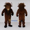 Custom Brown Bison Character Mascot Costume Adult Full Body Suit for Wildlife Events Custom Brown Bison Character Mascot Costume Adult Full Body Suit for Wildlife Events