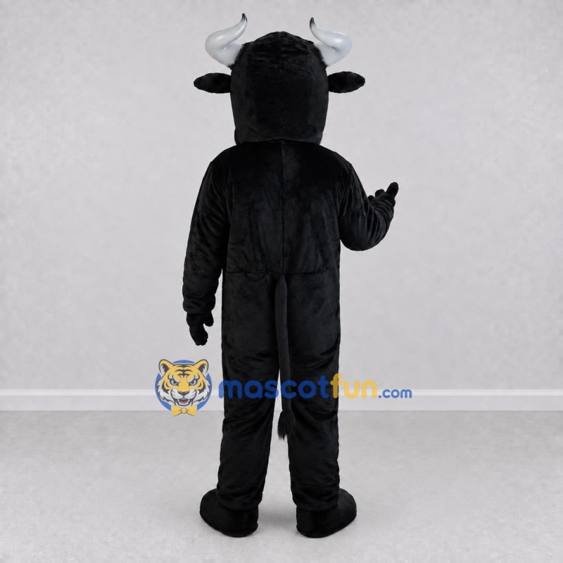 Custom Black and Gray Bull Mascot Costume Adult Full Body Suit for Sports Events Custom Black and Gray Bull Mascot Costume Adult Full Body Suit for Sports Events