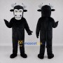 Custom Black and Gray Bull Mascot Costume Adult Full Body Suit for Sports Events