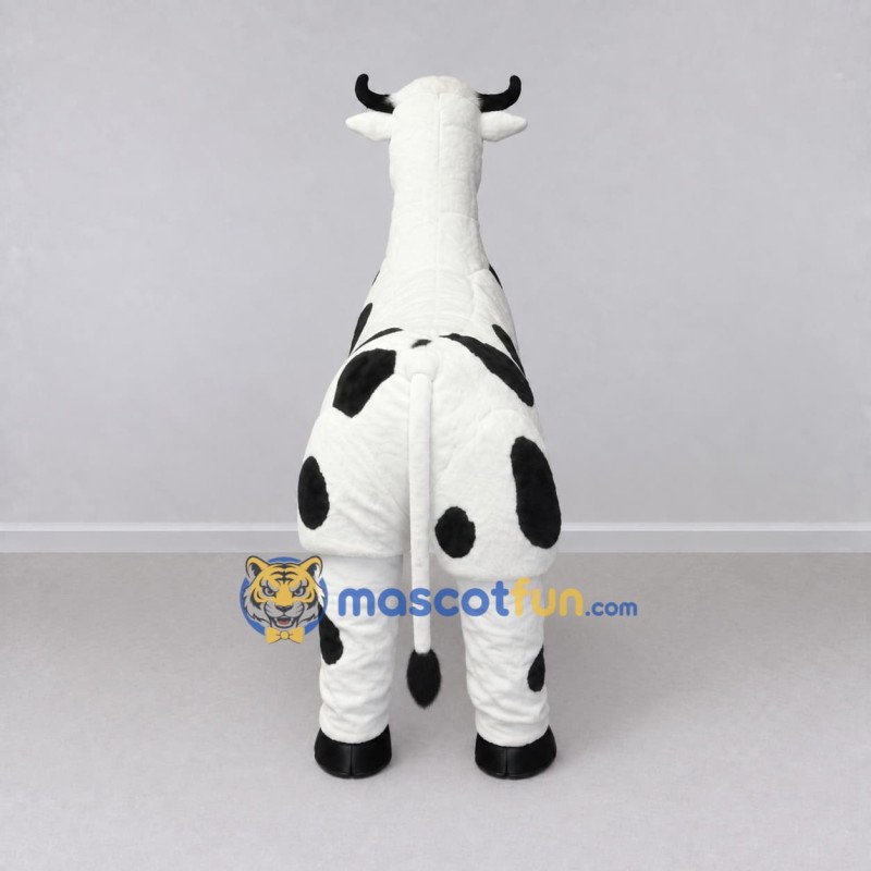 Custom Black and White Four-Legged Cow Mascot Costume Adult Full Body Suit for Farm Events Custom Black and White Four-Legged Cow Mascot Costume Adult Full Body Suit for Farm Events
