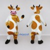 Custom Brown and White Cow Mascot Costume Adult Full Body Suit for Farm Events Custom Brown and White Cow Mascot Costume Adult Full Body Suit for Farm Events