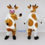 Custom Brown and White Cow Mascot Costume Adult Full Body Suit for Farm Events