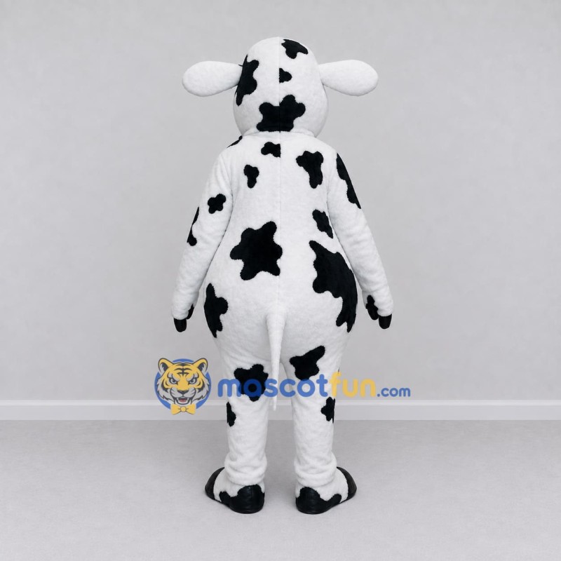 Custom Black and White Cow Mascot Costume Adult Full Body Suit for Farm Events Custom Black and White Cow Mascot Costume Adult Full Body Suit for Farm Events