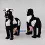 Custom Black and White Four-Legged Cow Mascot Costume Adult Full Body Suit for Farm Events