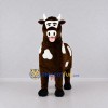 Custom Brown and White Four-Legged Cow Mascot Costume Adult Full Body Suit for Farm Events Custom Brown and White Four-Legged Cow Mascot Costume Adult Full Body Suit for Farm Events