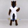 Custom Brown and White Horse in Sportswear Mascot Costume Adult Full Body Suit for Sports Events Custom Brown and White Horse in Sportswear Mascot Costume Adult Full Body Suit for Sports Events
