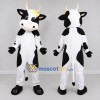 Custom Black and White Cow with a Yellow Bow Mascot Costume Adult Full Body Suit for Farm Events Custom Black and White Cow with a Yellow Bow Mascot Costume Adult Full Body Suit for Farm Events