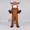 Custom Brown and White Horse with a Halter Mascot Costume Adult Full Body Suit for Farm Events Custom Brown and White Horse with a Halter Mascot Costume Adult Full Body Suit for Farm Events