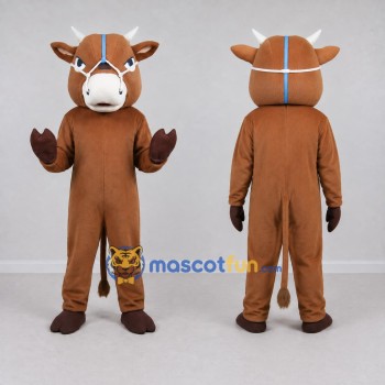 Custom Brown and White Horse with a Halter Mascot Costume Adult Full Body Suit for Farm Events
