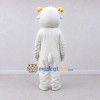 Custom White and Yellow Sheep Character Mascot Costume Adult Full Body Suit for Farm Events
