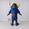 Custom Black and Blue Buffalo in a Denim Outfit Mascot Costume Adult Full Body Suit for Outdoor Events Custom Black and Blue Buffalo in a Denim Outfit Mascot Costume Adult Full Body Suit for Outdoor Events