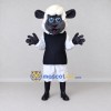 Custom Black and White Sheep in a Vest Mascot Costume Adult Full Body Suit for School Events Custom Black and White Sheep in a Vest Mascot Costume Adult Full Body Suit for School Events