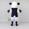 Custom Black and White Sheep in a Vest Mascot Costume Adult Full Body Suit for School Events Custom Black and White Sheep in a Vest Mascot Costume Adult Full Body Suit for School Events