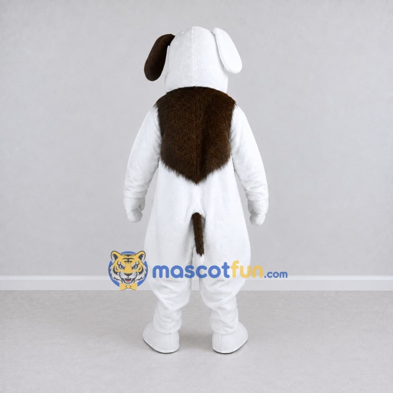 Custom Brown and White Dog Mascot Costume Adult Full Body Suit for Community Events Custom Brown and White Dog Mascot Costume Adult Full Body Suit for Community Events