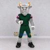 Custom Gray and Green Bull in Sportswear Mascot Costume Adult Full Body Suit for Sports Events Custom Gray and Green Bull in Sportswear Mascot Costume Adult Full Body Suit for Sports Events