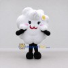 Custom White and Black Cloud with a Flower Mascot Costume Adult Full Body Suit for School Events Custom White and Black Cloud with a Flower Mascot Costume Adult Full Body Suit for School Events