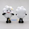 Custom White and Black Cloud with a Flower Mascot Costume Adult Full Body Suit for School Events Custom White and Black Cloud with a Flower Mascot Costume Adult Full Body Suit for School Events
