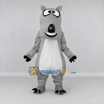 Custom Gray and White Bear Character Mascot Costume Adult Full Body Suit for School Events Custom Gray and White Bear Character Mascot Costume Adult Full Body Suit for School Events