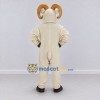 Custom Cream and Brown Ram Mascot Costume Adult Full Body Suit for Farm Events Custom Cream and Brown Ram Mascot Costume Adult Full Body Suit for Farm Events