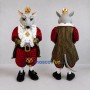 Custom Gray and Red Rat King Mascot Costume Adult Full Body Suit for Theme Parties