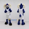 Custom Blue and White Ram in Sportswear Mascot Costume Adult Full Body Suit for Sports Events Custom Blue and White Ram in Sportswear Mascot Costume Adult Full Body Suit for Sports Events