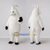 Custom White Goat Mascot Costume Adult Full Body Suit for Farm Events