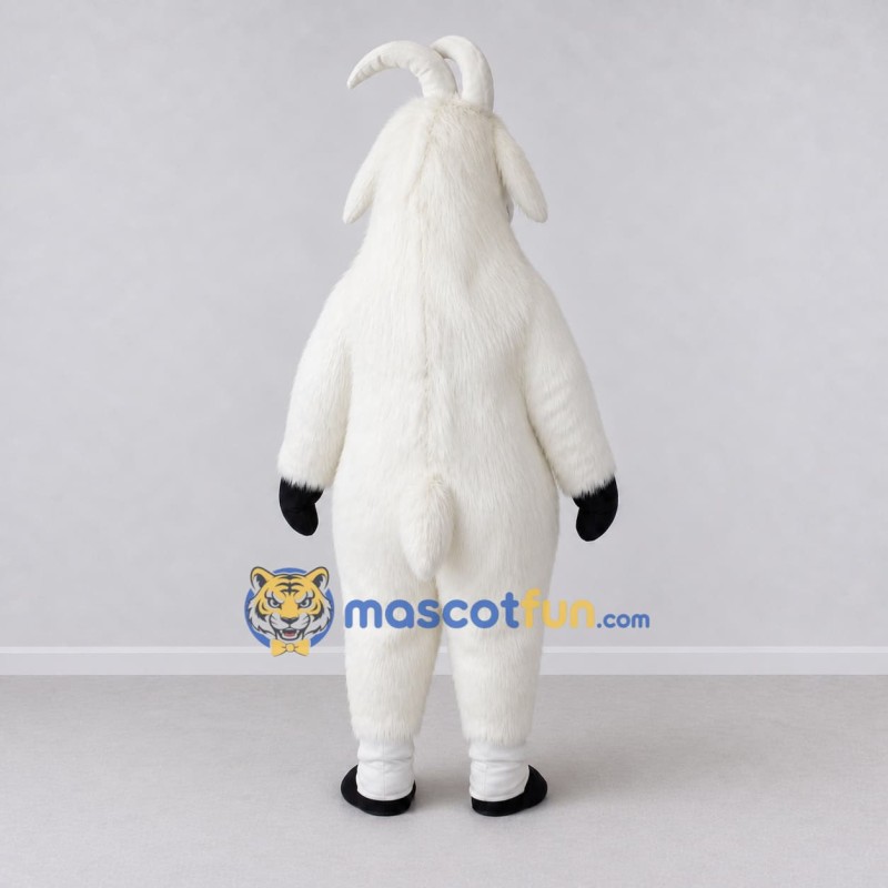 Custom White Goat Mascot Costume Adult Full Body Suit for Farm Events Custom White Goat Mascot Costume Adult Full Body Suit for Farm Events