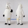 Custom White Goat Mascot Costume Adult Full Body Suit for Farm Events