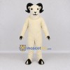 Custom Cream and Black Ram Mascot Costume Adult Full Body Suit for Farm Events Custom Cream and Black Ram Mascot Costume Adult Full Body Suit for Farm Events