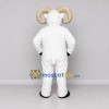 Custom White and Tan Ram Mascot Costume Adult Full Body Suit for Farm Events Custom White and Tan Ram Mascot Costume Adult Full Body Suit for Farm Events