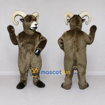 Custom Brown and Cream Ram Mascot Costume Adult Full Body Suit for Farm Events