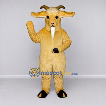 Custom Golden Tan Goat Mascot Costume Adult Full Body Suit for Farm Events