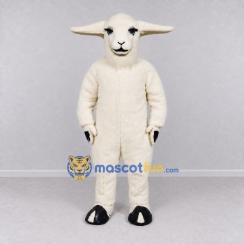 Custom Cream Sheep Mascot Costume Adult Full Body Suit for Farm Events Custom Cream Sheep Mascot Costume Adult Full Body Suit for Farm Events