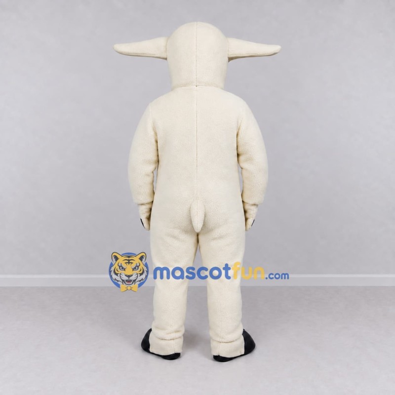 Custom Cream Sheep Mascot Costume Adult Full Body Suit for Farm Events Custom Cream Sheep Mascot Costume Adult Full Body Suit for Farm Events