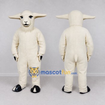 Custom Cream Sheep Mascot Costume Adult Full Body Suit for Farm Events