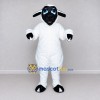 Custom White and Black Sheep Mascot Costume Adult Full Body Suit for Farm Events Custom White and Black Sheep Mascot Costume Adult Full Body Suit for Farm Events