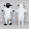 Custom White and Black Sheep Mascot Costume Adult Full Body Suit for Farm Events Custom White and Black Sheep Mascot Costume Adult Full Body Suit for Farm Events