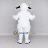 Custom White and Black Sheep Mascot Costume Adult Full Body Suit for Farm Events Custom White and Black Sheep Mascot Costume Adult Full Body Suit for Farm Events