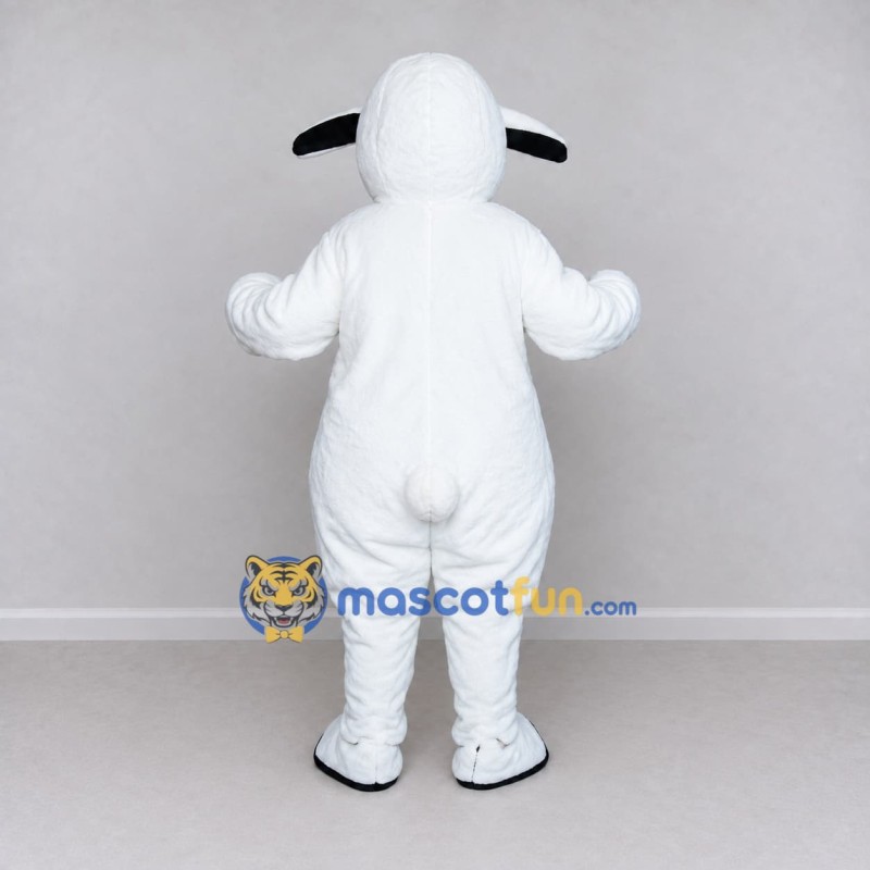 Custom White and Black Sheep Mascot Costume Adult Full Body Suit for Farm Events Custom White and Black Sheep Mascot Costume Adult Full Body Suit for Farm Events