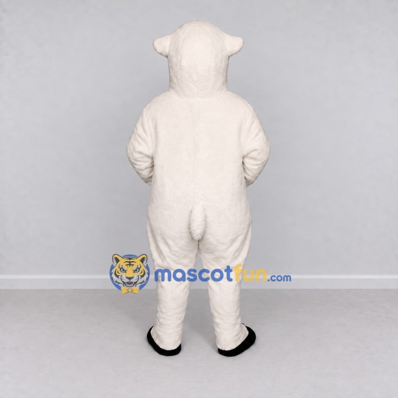 Custom White Sheep Mascot Costume Adult Full Body Suit for Farm Events Custom White Sheep Mascot Costume Adult Full Body Suit for Farm Events