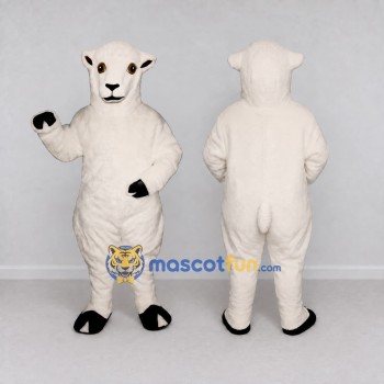 Custom White Sheep Mascot Costume Adult Full Body Suit for Farm Events