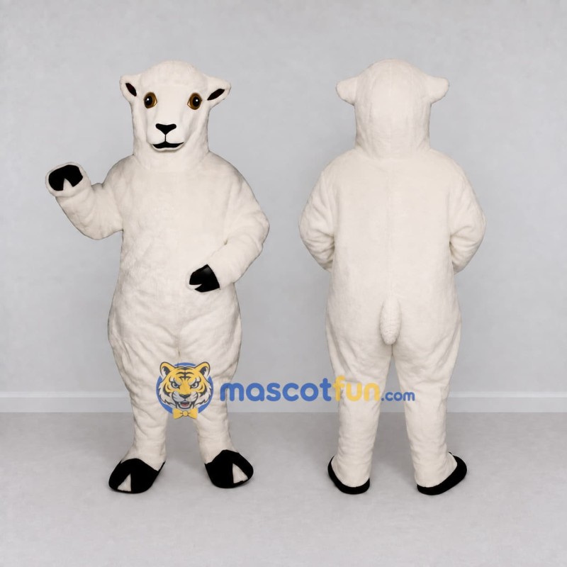 Custom White Sheep Mascot Costume Adult Full Body Suit for Farm Events Custom White Sheep Mascot Costume Adult Full Body Suit for Farm Events