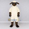 Custom Cream and Brown Sheep Mascot Costume Adult Full Body Suit for Farm Events