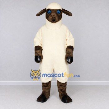 Custom Cream and Brown Sheep Mascot Costume Adult Full Body Suit for Farm Events Custom Cream and Brown Sheep Mascot Costume Adult Full Body Suit for Farm Events