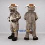 Custom Gray and Brown Bull Mascot Costume Adult Full Body Suit for Farm Events