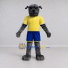 Custom Gray and Yellow Bulldog in Sportswear Mascot Costume Adult Full Body Suit for Sports Events Custom Gray and Yellow Bulldog in Sportswear Mascot Costume Adult Full Body Suit for Sports Events