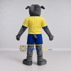 Custom Gray and Yellow Bulldog in Sportswear Mascot Costume Adult Full Body Suit for Sports Events Custom Gray and Yellow Bulldog in Sportswear Mascot Costume Adult Full Body Suit for Sports Events